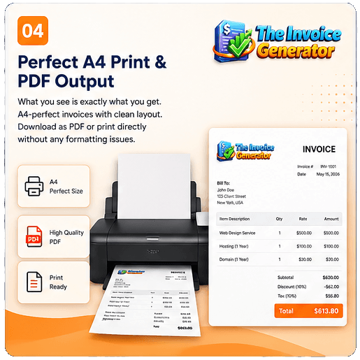 Perfect A4 Print & PDF Output